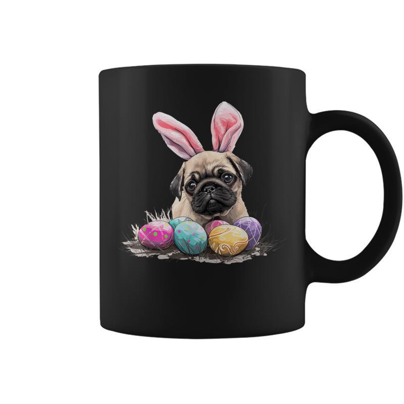 Cute Easter Pug Dog Easter Pug Dog Happy Easter Coffee Mug