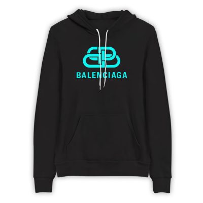 Balenciaga Cian Logo Black Luxury Brand Limited Unisex Fleece Hoodie TBH1281