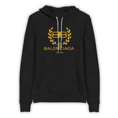 Balenciaga Logo Gold Limited Unisex Fleece Hoodie TBH1012