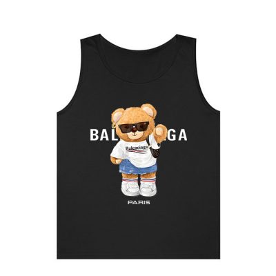 Balenciaga Paris Teddy Bear Logo Unisex Tank Top TTTB0851
