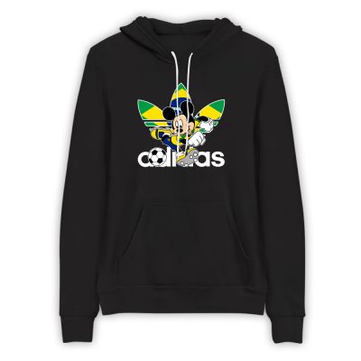 Brazil Football Mickey Mouse Adidas Limited Unisex Fleece Hoodie TBH1027