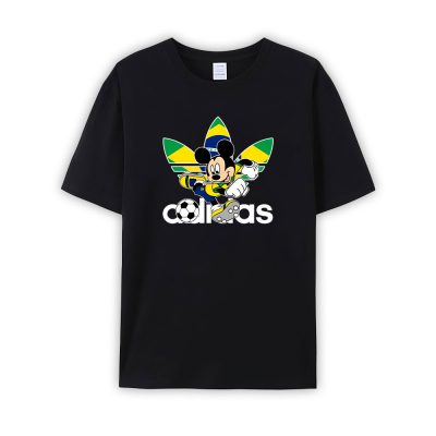 Brazil Football Mickey Mouse Adidas Limited Unisex T-Shirt Cotton Tee TBT1027