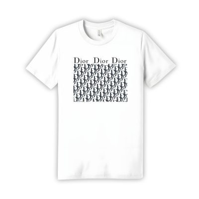Dior Logo White Luxury Brand Limited Unisex T-Shirt Cotton Tee TBT1136