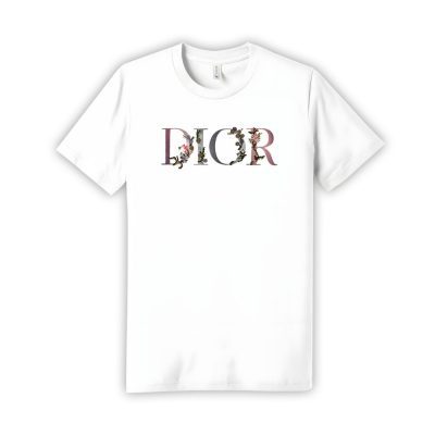 Dior Paris Flowers Logo Limited Unisex T-Shirt Cotton Tee TBT1208