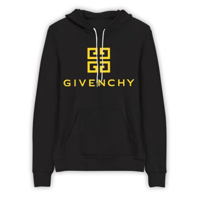 Givenchy Gold Logo Premium Limited Unisex Fleece Hoodie TBH1047