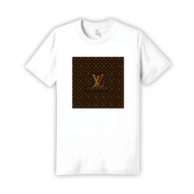 Louis Vuitton Brown Pattern Black Luxury Brand Limited Unisex T-Shirt Cotton Tee TBT1138
