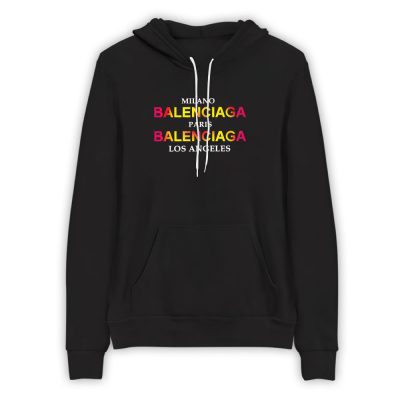 Milano Balenciaga Paris Balenciaga Los Angeles City Limited Unisex Fleece Hoodie TBH1041