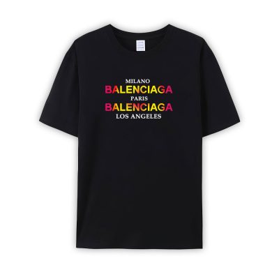 Milano Balenciaga Paris Balenciaga Los Angeles City Limited Unisex T-Shirt Cotton Tee TBT1041