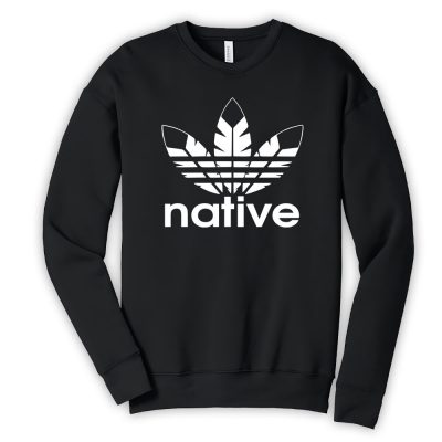 Native American Adidas Feather Logo Unisex Cotton Pullover Sweatshirt TBS1103