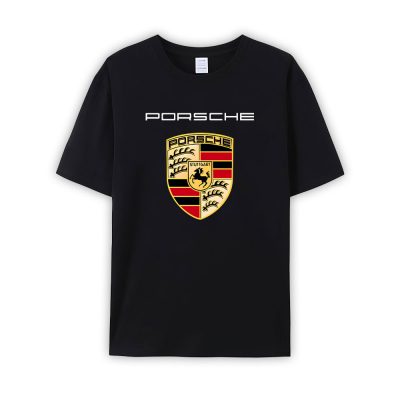 Porsche Motorspot Logo Black Limited Unisex T-Shirt Cotton Tee TBT1229