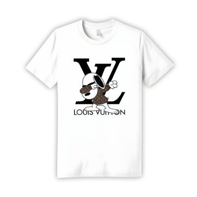 Snoopy Louis Vuitton Logo Limited Unisex T-Shirt Cotton Tee TBT1139