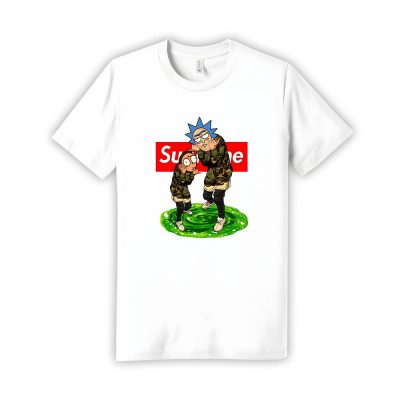 Supreme Bape Rick And Morty Limited Unisex T-Shirt Cotton Tee TBT1028